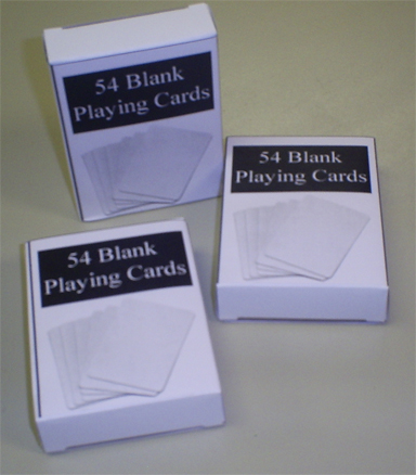 54 Blank Playing Cards