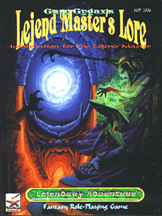 Lejend Masters Lore, Authors Signed Edition - Gary Gygax