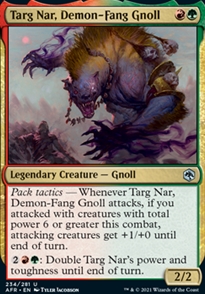 "Targ Nar, Demon-Fang Gnoll"