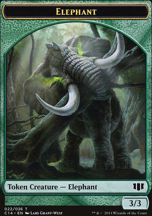 Elephant Token - Green - 3/3