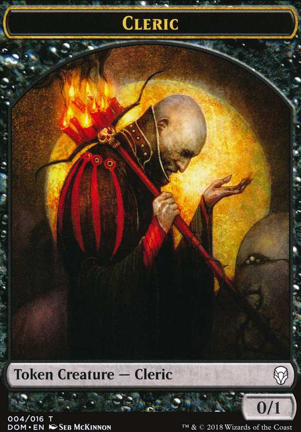 Cleric Token - Black - 0/1