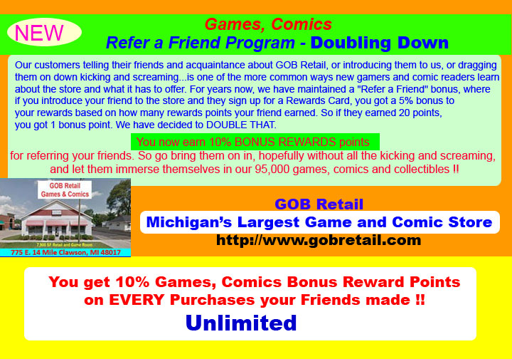 Current Gamer Reward At Gob Retail Michigan S Largest Game And