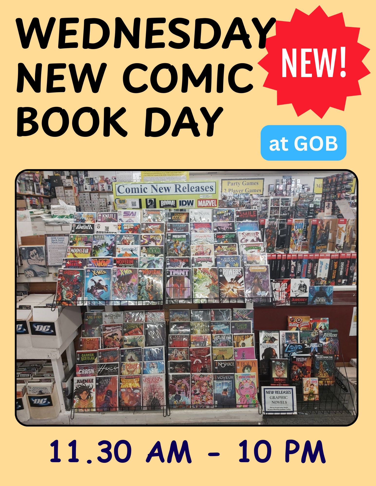 New Comics at GOB